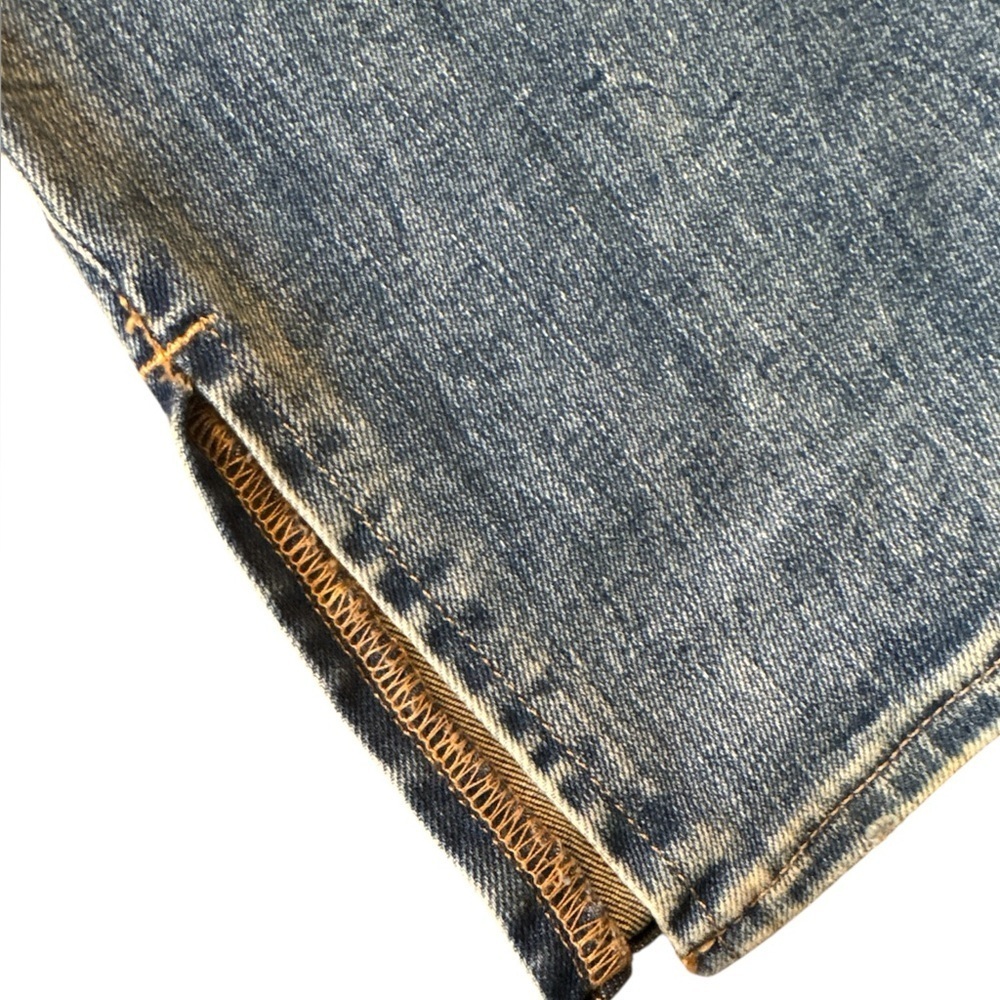 EXPRESS SKYSCRAPER Mid rise stretch Distressed Blue Jeans SZ 6 8 10 Medium M - Picture 5 of 9